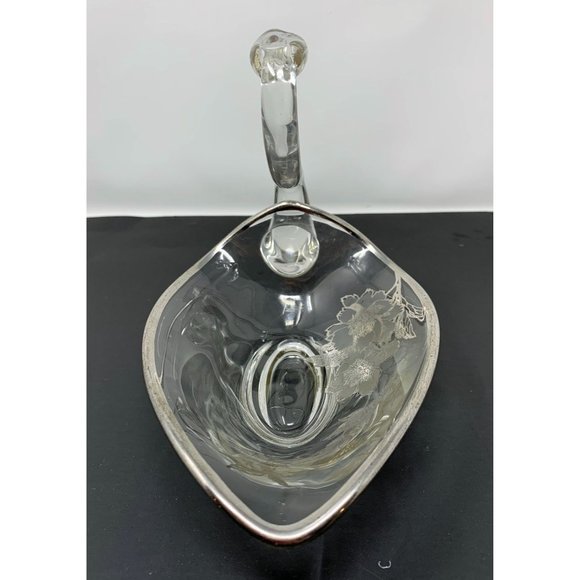 DUNCAN & MILLER #30 PALL MALL Swan Candy Dish ~ Rockwell Peony Silver Overlay - Picture 4 of 10